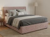 Letto Matrimoniale Rosa Antico Sfoderabile Contenitore, Dimensione Materasso 160x190 cm - Lioni