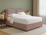 Letto Matrimoniale Rosa Antico Sfoderabile Contenitore, Dimensione Materasso 160x190 cm - Riesi