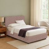 Letto Matrimoniale Rosa Antico Sfoderabile Contenitore, Dimensione Materasso 160x200 cm - Argentina