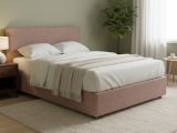 Letto Matrimoniale Rosa Antico Sfoderabile Contenitore, Dimensione Materasso 160x200 cm - Lenta