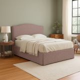 Letto Matrimoniale Rosa Antico Sfoderabile Contenitore, Dimensione Materasso 160x200 cm - Orgiano