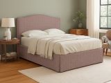 Letto Matrimoniale Rosa Antico Sfoderabile Contenitore, Dimensione Materasso 160x200 cm - Orgiano