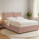 Letto Matrimoniale Rosa Sfoderabile Contenitore, Dimensione Materasso 160x190 cm - Calcio