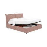 Letto Matrimoniale Rosa Sfoderabile Contenitore, Dimensione Materasso 160x190 cm - Calcio