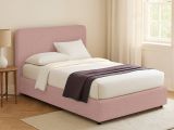 Letto Matrimoniale Rosa Sfoderabile Contenitore, Dimensione Materasso 160x190 cm - Issime