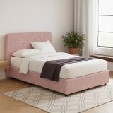 Letto Matrimoniale Rosa Sfoderabile Contenitore, Dimensione Materasso 160x200 cm - Argentina