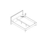 Letto matrimoniale rovere 172x206cm classico - Marche