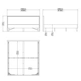 Letto matrimoniale rovere 192x206cm - Ghebbo