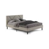 Letto matrimoniale tortora 169x204cm imbottito - Morpheus