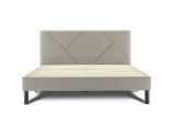 Letto matrimoniale tortora 169x204cm imbottito - Morpheus