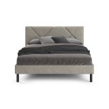 Letto matrimoniale tortora 169x204cm imbottito - Morpheus