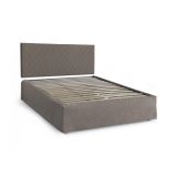 Letto matrimoniale tortora 5x170cm imbottito - Alfredo