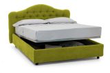 Letto Matrimoniale Verde Materasso Incluso Sfoderabile, Contenitore Made in Italy - Allik