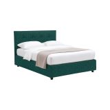 Letto Matrimoniale Verde Petrolio Sfoderabile Contenitore, Dimensione Materasso 160x190 cm - Colere