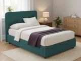 Letto Matrimoniale Verde Petrolio Sfoderabile Contenitore, Dimensione Materasso 160x200 cm - Argentina