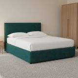 Letto Matrimoniale Verde Petrolio Sfoderabile Contenitore, Dimensione Materasso 160x200 cm - Frinco
