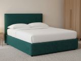 Letto Matrimoniale Verde Petrolio Sfoderabile Contenitore, Dimensione Materasso 160x200 cm - Frinco