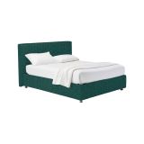 Letto Matrimoniale Verde Petrolio Sfoderabile Contenitore, Dimensione Materasso 160x200 cm - Lenta