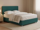 Letto Matrimoniale Verde Petrolio Sfoderabile Contenitore, Dimensione Materasso 160x200 cm - Lenta