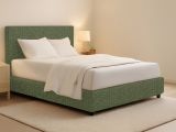 Letto Matrimoniale Verde Sfoderabile Contenitore, Dimensione Materasso 160x190 cm - Fasanella