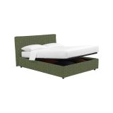 Letto Matrimoniale Verde Sfoderabile Contenitore, Dimensione Materasso 160x190 cm - Soliera