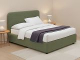 Letto Matrimoniale Verde Sfoderabile Contenitore, Dimensione Materasso 160x200 cm - Argentina