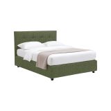 Letto Matrimoniale Verde Sfoderabile Contenitore, Dimensione Materasso 160x200 cm - Melilli
