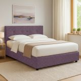 Letto Matrimoniale Viola Lilla Sfoderabile Contenitore, Dimensione Materasso 160x190 cm - Colere
