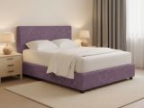 Letto Matrimoniale Viola Lilla Sfoderabile Contenitore, Dimensione Materasso 160x190 cm - Fasanella