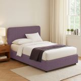Letto Matrimoniale Viola Lilla Sfoderabile Contenitore, Dimensione Materasso 160x190 cm - Issime
