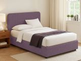 Letto Matrimoniale Viola Lilla Sfoderabile Contenitore, Dimensione Materasso 160x190 cm - Issime