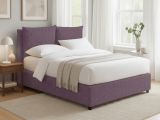 Letto Matrimoniale Viola Lilla Sfoderabile Contenitore, Dimensione Materasso 160x190 cm - Riesi