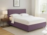 Letto Matrimoniale Viola Lilla Sfoderabile Contenitore, Dimensione Materasso 160x200 cm - Peia