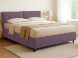 Letto Matrimoniale Viola Lilla Sfoderabile Contenitore, Dimensione Materasso 160x200 cm - Rozzone
