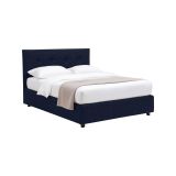 Letto Matrimoniale Viola Scuro Sfoderabile Contenitore, Dimensione Materasso 160x190 cm - Colere