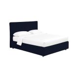 Letto Matrimoniale Viola Scuro Sfoderabile Contenitore, Dimensione Materasso 160x190 cm - Soliera