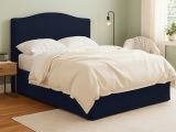 Letto Matrimoniale Viola Scuro Sfoderabile Contenitore, Dimensione Materasso 160x190 cm - Turania