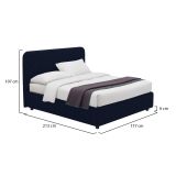 Letto Matrimoniale Viola Scuro Sfoderabile Contenitore, Dimensione Materasso 160x200 cm - Argentina