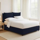 Letto Matrimoniale Viola Scuro Sfoderabile Contenitore, Dimensione Materasso 160x200 cm - Davoli