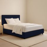 Letto Matrimoniale Viola Scuro Sfoderabile Contenitore, Dimensione Materasso 160x200 cm - Lenta
