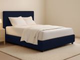 Letto Matrimoniale Viola Scuro Sfoderabile Contenitore, Dimensione Materasso 160x200 cm - Lenta