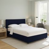 Letto Matrimoniale Viola Scuro Sfoderabile Contenitore, Dimensione Materasso 160x200 cm - Peia