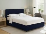 Letto Matrimoniale Viola Scuro Sfoderabile Contenitore, Dimensione Materasso 160x200 cm - Peia