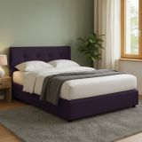 Letto Matrimoniale Viola Sfoderabile Contenitore, Dimensione Materasso 160x190 cm - Colere