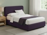 Letto Matrimoniale Viola Sfoderabile Contenitore, Dimensione Materasso 160x190 cm - Issime