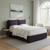 Letto Matrimoniale Viola Sfoderabile Contenitore, Dimensione Materasso 160x190 cm - Riesi