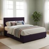 Letto Matrimoniale Viola Sfoderabile Contenitore, Dimensione Materasso 160x200 cm - Frinco