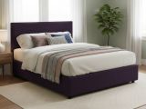 Letto Matrimoniale Viola Sfoderabile Contenitore, Dimensione Materasso 160x200 cm - Frinco