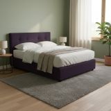 Letto Matrimoniale Viola Sfoderabile Contenitore, Dimensione Materasso 160x200 cm - Melilli