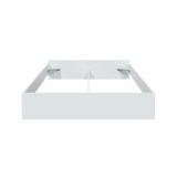 Letto matrimoniale Yakima, Giroletto matrimoniale, Struttura per camera da letto adatta a materasso 190x160, 166x196h40 cm, Bianco